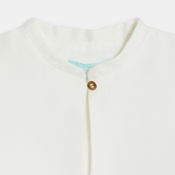 رداء أبيض قماش فاخر للطفلة...